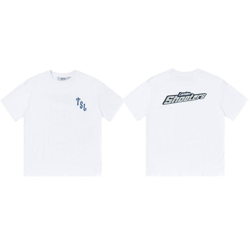 Cross-border new graffiti letter printing European and American street trendy brands loose and versatile casual men's and women's short-sleeved round