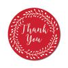 Darling Souvenir Round 1.6 Inches Black Vines Border Thank You Stickers Non Customized Gift-45