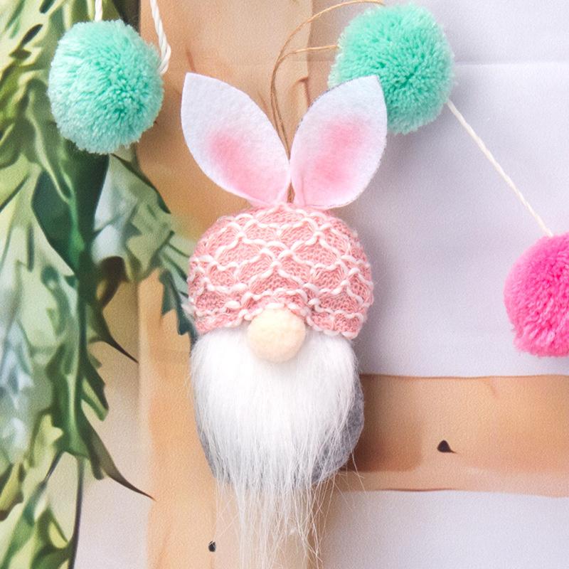 5 Pcs Easter Gnome Bunny Rabbit Nordic Gonk Dwarf Plush Doll Ornaments Kids Gift Decor