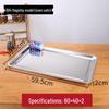 Прямоугольный лоток из нержавеющей стали 304 для паровой рыбы, риса, чи чин фун и выпечки