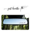 Набор автомобильных наклеек для акцента на зеркало, Цитата рукописным шрифтом, Цветочный узор, Черные ПЭТ-наклейки, Набор из 3 штук для кузова, Узкий размер 12 x 2 см