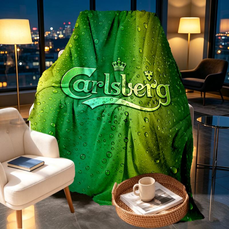 Carlsberg Print Blanket - Soft & Comfortable, for Bedroom, Travel, Sofa, Home Decoration - Birthday Christmas Gift for Friend