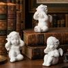 Упрощенное Люксовое Креативное Ремесленное Изделие из Смолы Ангел Дизайн «Три Нет» Декоративный Элемент Образец для Украшения Дома Гостеприимства
