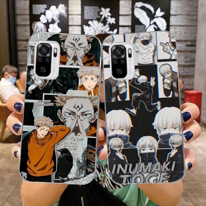 Jujutsu Kaisen Phone Case For Xiaomi 12 11T 10 9 Redmi Note 11 10 10S Pro Redmi 9 9A 8 Transparent Phone Cover