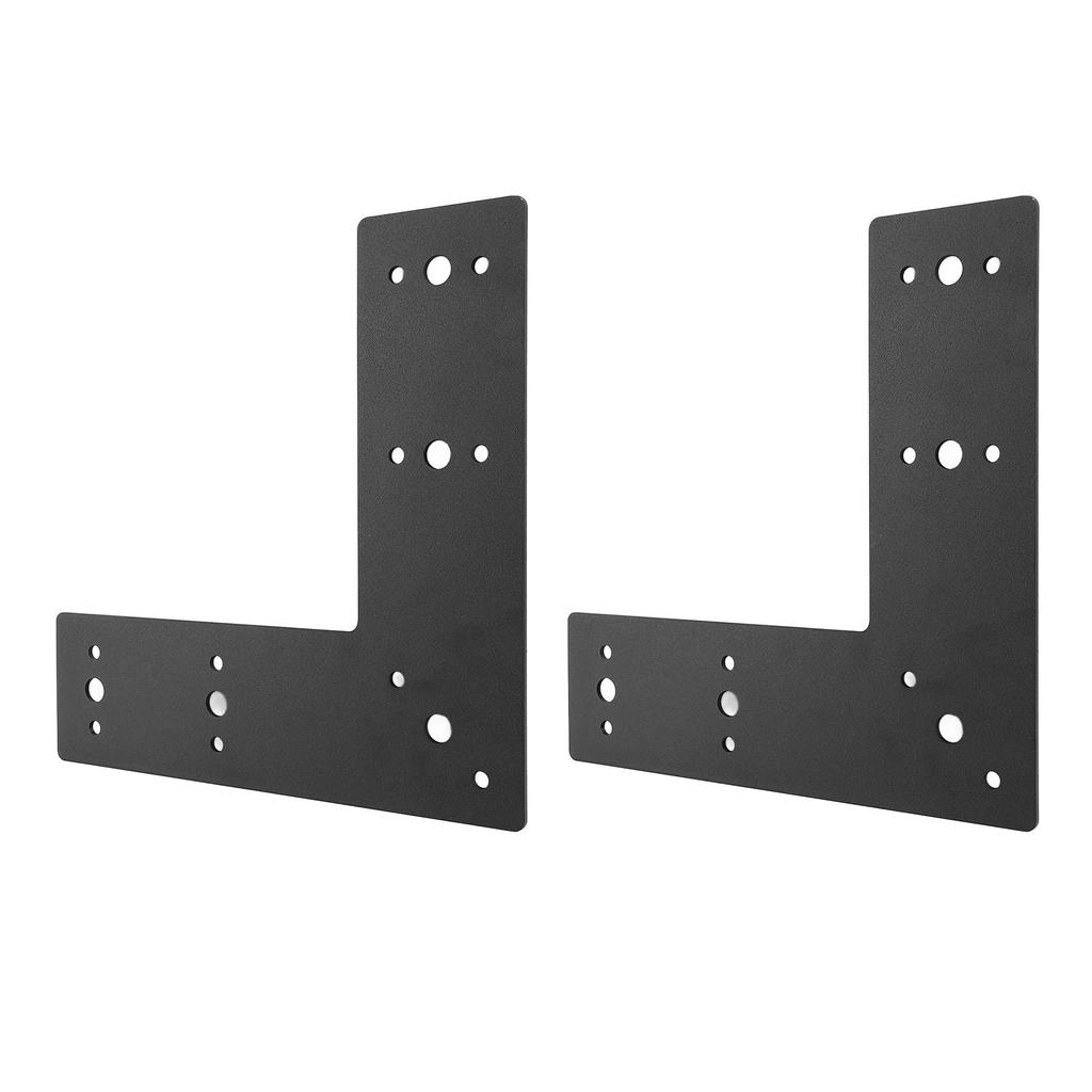 L-образный плоский кронштейн Черный порошковый окрашенный Углеродистая сталь Прямоугольная плоская соединительная пластина Угловой кронштейн для ремонта дома