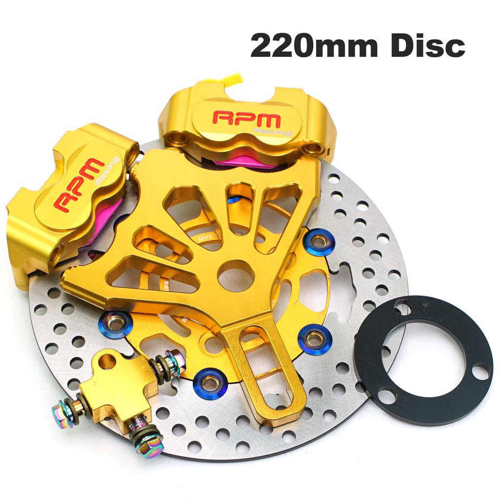 Motorcycle Scooter Double Brake Caliper Disc Brake Pump Adapter Bracket Brake Disc For Honda Yamaha Kawasaki Suzuki Dirt Bike