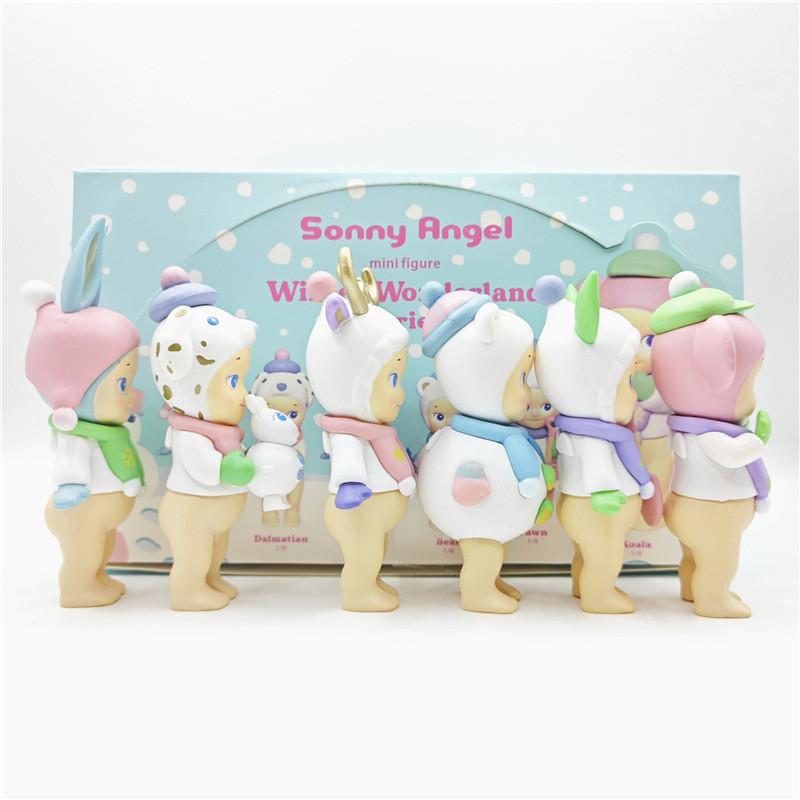 Charming Pvc Winter Angel Figure Blind Box With Six Unique Snowman Designs