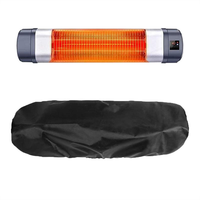 New 420D Oxford Black Wall Mounted Patio Heater Cover Waterproof Infrared Heater Protector Patio Heater Cover with Drawstring