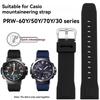 Силиконовый ремешок для часов Prw30 23 мм для Casio PROTREK PRW60 70 50 30 Ремешок PRW6800 PRW6900 Водонепроницаемый резиновый ремешок для часов Браслет Мужской