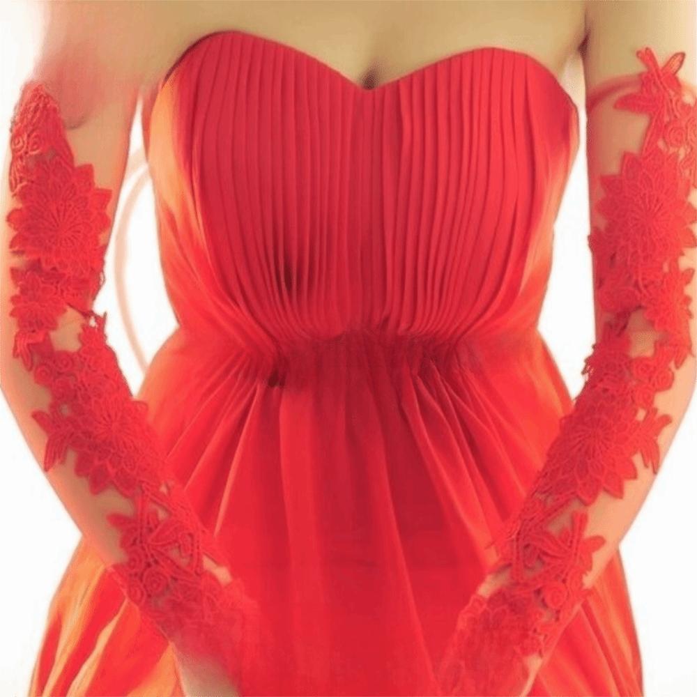 Женские митенки для косплея, длинные митенки с цветком, танцевальные перчатки, свадебные перчатки, женские