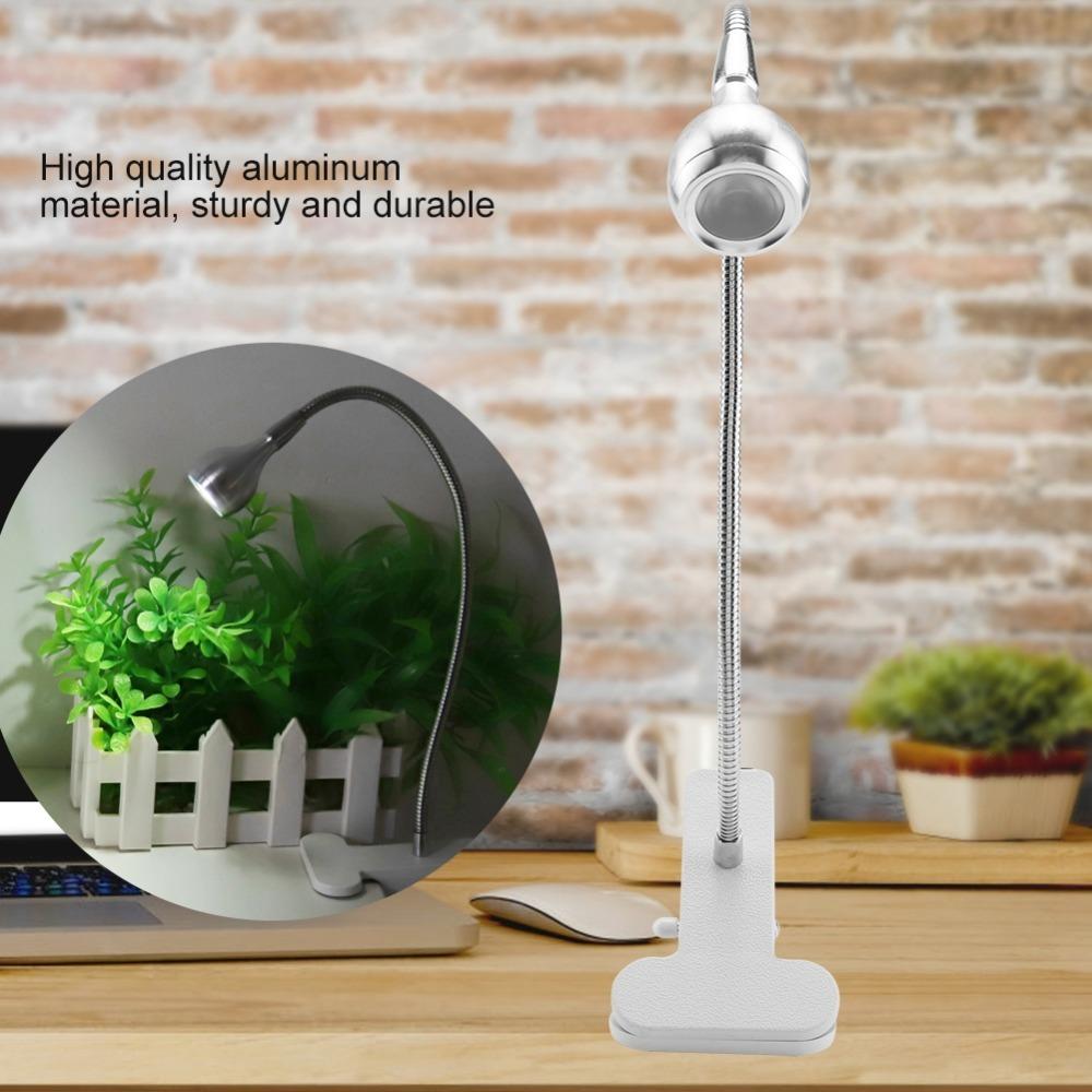 USB Powered USB LED Table Light Adjustable Gooseneck LED Clip On Light Mini Desk Night Lamp  Study