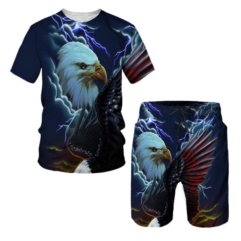 Creative Eagle USA Flag 3D шорты для доски плавки летние мужские комплект из двух предметов пляжные шорты для плавания повседневные короткие брюки пляжная одежда