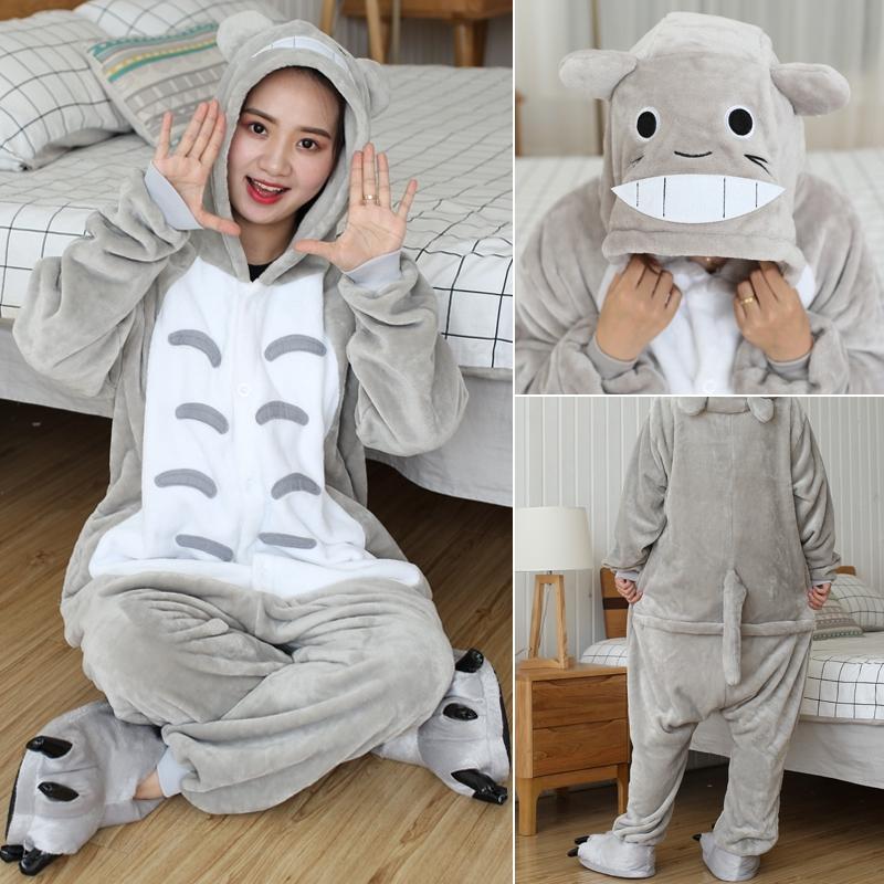 Animal Cat Tiger Kigurumi Unicorn Onesie Adult Teenagers Women Men Pajamas Funny Flannel Warm Soft Sleepwear Overall Onepiece Jumpsuit Cosplay Costume