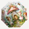 1PC fairy mushroomAutomatic Open/Close Umbrella with Windproof, 8-Rib Sturdy Canopy, Durable Ribs, Fashionable Design1245A