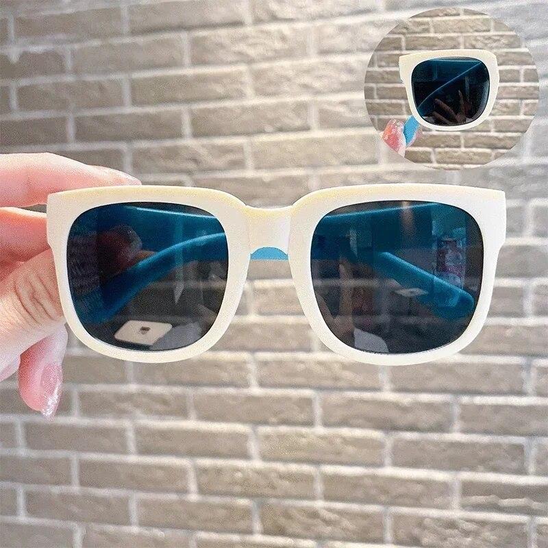 Складные уличные детские солнцезащитные очки для мальчиков и девочек, брендовый дизайн, портативные квадратные детские очки, детские солнцезащитные очки, уличная защита UV400