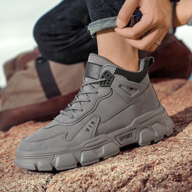 Fashion High Quality Trendy Casual Sneaker Men's Boots Autumn Thick Soled Hiking Workwear Outdoor Anti Slip Leisure Motorcycle Boots