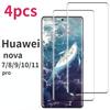 4 шт. закаленное стекло для Huawei Nova 11 10 9 8 7 Pro защитная пленка для экрана