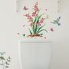Green Plant Leaves Flower Bird Wall Sticker Waterproof Traceless Self-adhesive Removal Decal Bathroom Toilet Decor