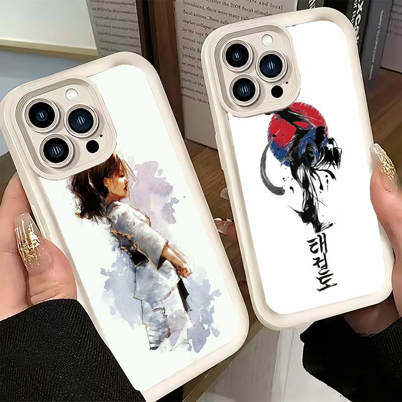 Чехол для телефона Taekwondo Kungfu Design для iPhone 16 17 Air 16E 15 Pro Max 14 Plus 13 12 Mini Capa Мягкий силиконовый Funda