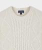 BROOKS BROTHERS Aran Cable Sweater (Ivory) (Bbwrmf4512Bew)