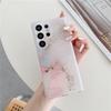 Подходит для чехла для мобильного телефона Samsung S25ultra, мраморный узор, золотое горячее тиснение, S23, гальваническое покрытие, двухслойный чехол для мобильного телефона A54