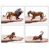 Animal Kingdom Pvc Lion Family Statues With Durable Material For Collectors Display Or Gift