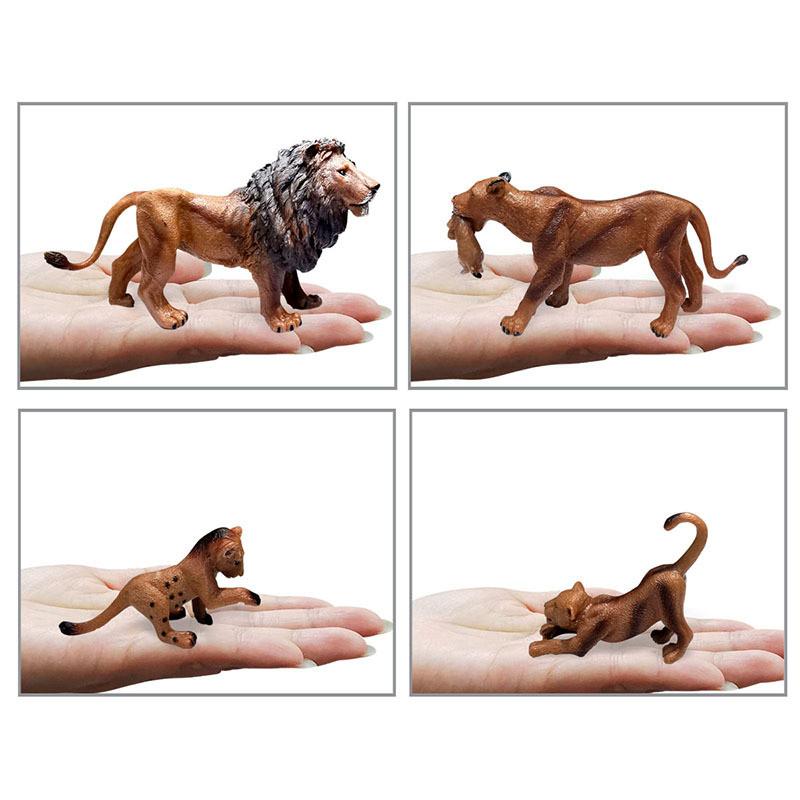 Animal Kingdom Pvc Lion Family Statues With Durable Material For Collectors Display Or Gift