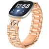 Ремешок для часов Fitbit Versa 4/Sense 2, М-тип, Декор стразами, Нержавеющая сталь, 3-звенный браслет