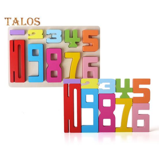 1 набор деревянных конструкторов с цифрами, обучающая цифровая игра-головоломка для мальчиков и девочек, обучение математике, подсчет, красочный конструктор