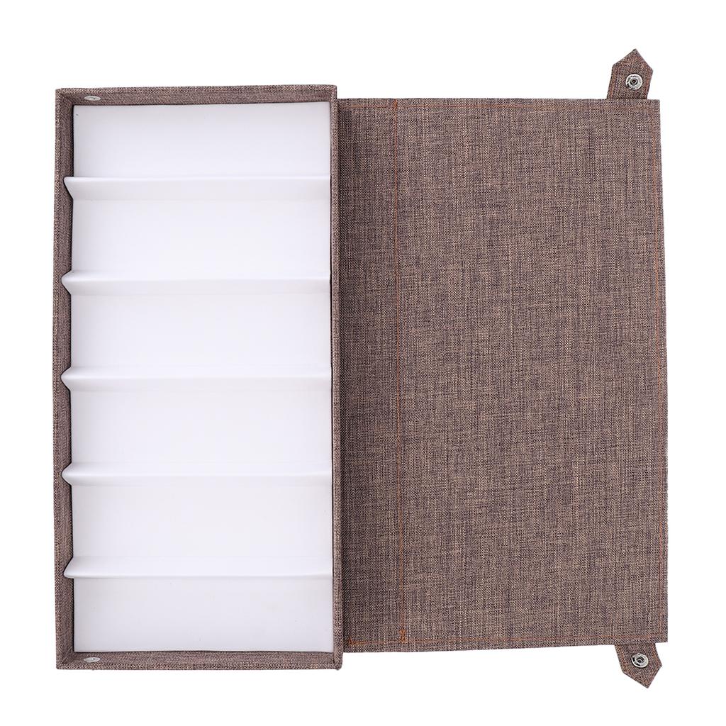 Eyeglasses Collector 6 Slots Multiple Eyeglasses Storage Case Box Organizer for Women Men UseCoffee