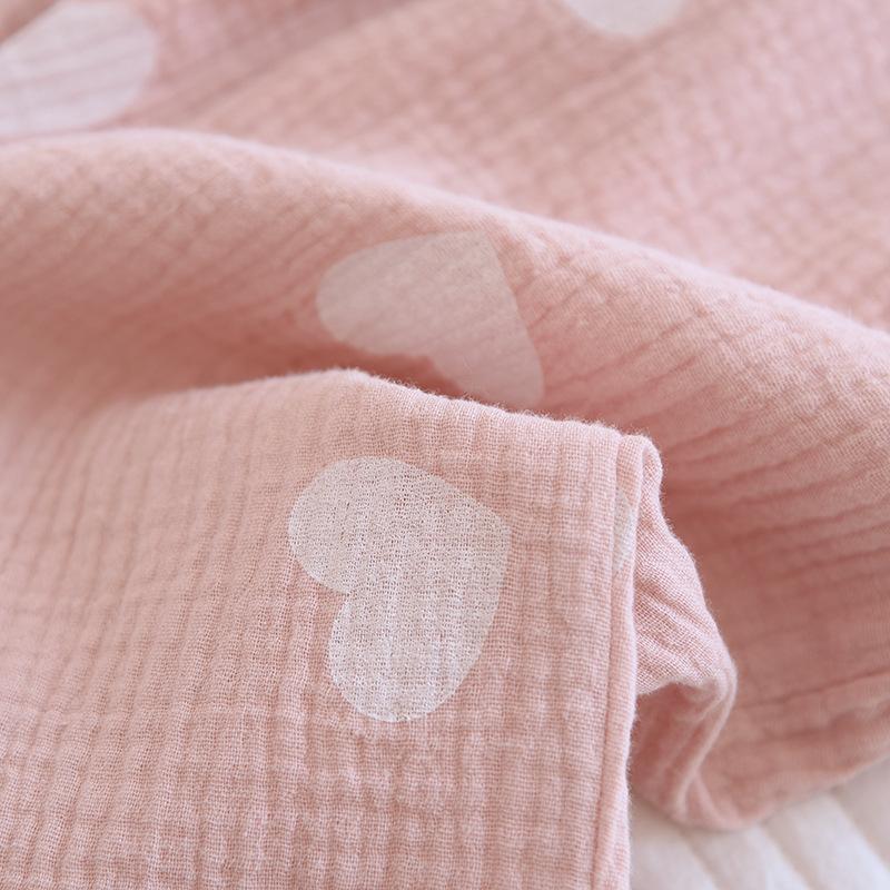 Spring And Summer New Trousers Women's Love Wave Point Thin Section 100%Cotton Crepe Casual Pants Loose Home Pants Women Bottoms