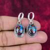 Pink Spiny Copper Turquoise Earrings, Handmade Gemstone Earrings, 925 Solid Sterling Silver Earrings Antique Jewelry, For Engagement Gift