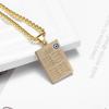 Muslim Allah Quran Mini Square Pendant Evil Eye Necklace for Men Women Islamic Amulet Ramadhan Jewelry