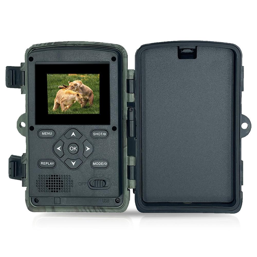 2.7K 60MP WiFi Trail Camera Водонепроницаемая охотничья камера ночного видения с 2-дюймовым экраном для улицы