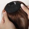HAIRCUBE Натуральные прямые человеческие волосы Remy Челка Коричневые человеческие волосы Тупая челка Человеческие волосы для женщин Наращивание волос Воздушная челка Кусочки 4,5 дюйма