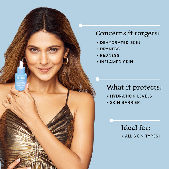 Foxtale Hyaluronic Acid, усилители аквапорина, сыворотка для лица с экстрактом ромашки, для интенсивного 24-часового увлажнения и устранения покраснений, 30 мл