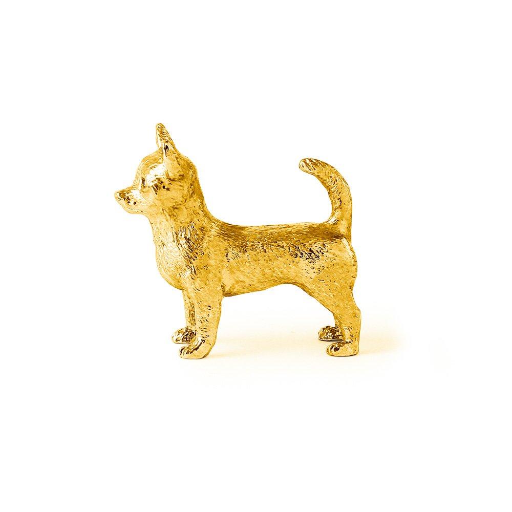 Коллекция фигурок собак чихуахуа из британского искусства, позолоченных в 22 карата (гладкий; плавный)