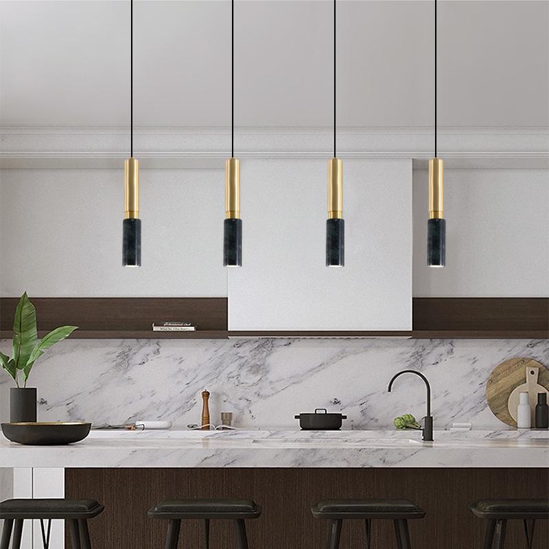 Nordic Modern Terrazzo LED Chandelier Simplicity Marble Подвесной светильник Ночник для бара, ресторана, светильник Hoom Decor