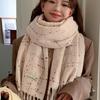 Windproof Winter Cashmere Scarf Korean Style Women Plaid Shawl Fashion Wool Tassel Scarf  Female