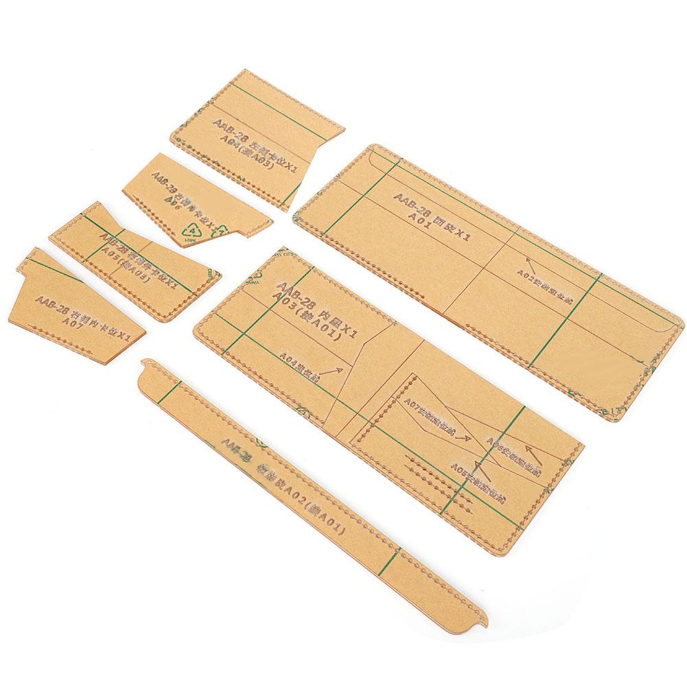 7 шт. Акриловый шаблон кошелька короткий прозрачный ручной портфель кожаное ремесло