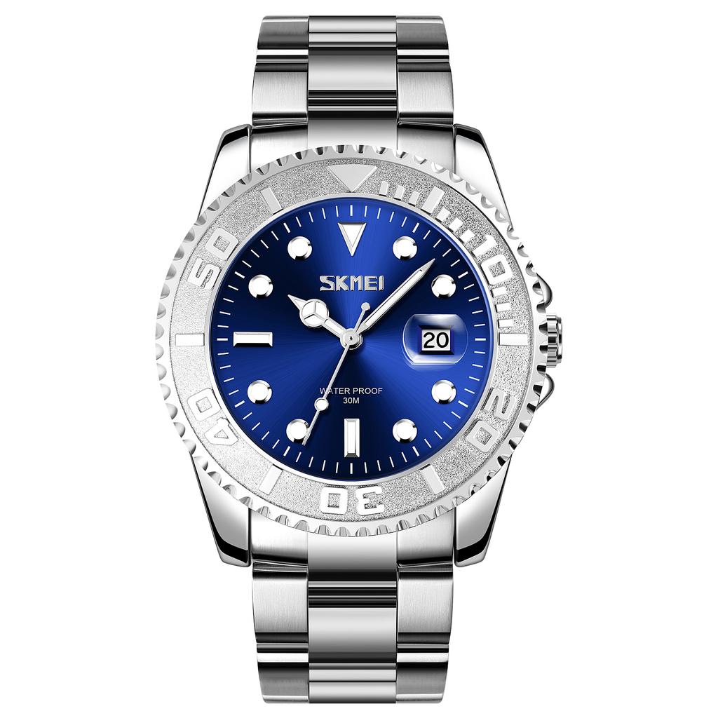 Классические часы мужские водонепроницаемые часы с календарем для мужчин роскошные деловые часы из нержавеющей стали новые