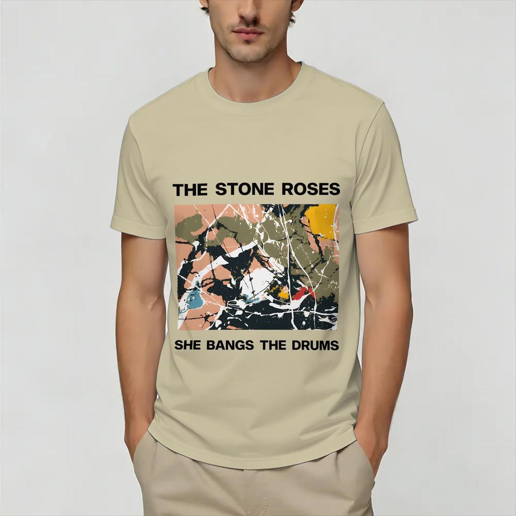 Vintage TShirt Summer The Stone Roses Hip Hop T Shirts Cotton Tee Shirt for Unisex Awesome Cheap Short Sleeve Tees