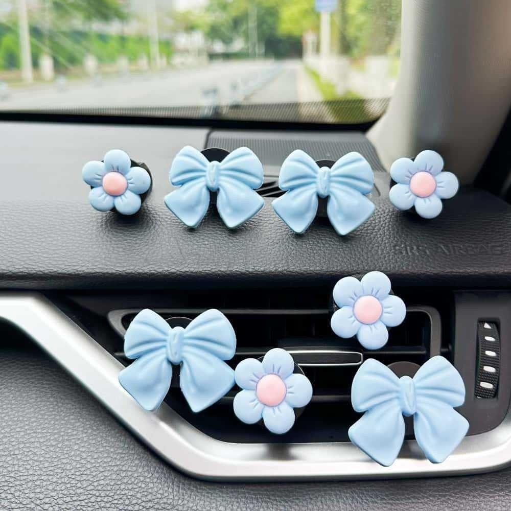 Bow Knot Design Car Air Vent Clips 8PCS Multi-Pack Dashboard Decorations For SUV
