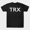Мужская черная футболка с принтом Trx Без вырезки Термотрансферный принт Хлопковая футболка