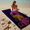 proof beach towel with a Omega Psi Phi pattern - soft,absorbent,quick-drying,machine washable - perfect for swimming,camping,bathing