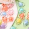 Конфетный цвет для изготовления ювелирных изделий, россыпью бусины, сделай сам, поделки, 10 шт., 13*17 мм, подвеска в форме сердца, оптовая продажа, ожерелье, браслет, прозрачный акрил, унисекс
