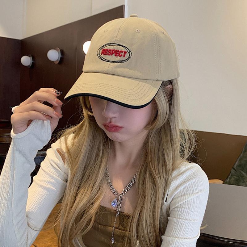 Casual Letter Baseball Hat For Women Men Korean Soft Cotton Snapback Ponytail Cap Outdoor Embroidery Adjustable Sun Visors Hat