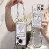 Чехол-картхолдер Line Top Hat Puppy для телефона со шнурком, подходит для iPhone 16 Pro Max, iPhone 15, защитный чехол для женщин