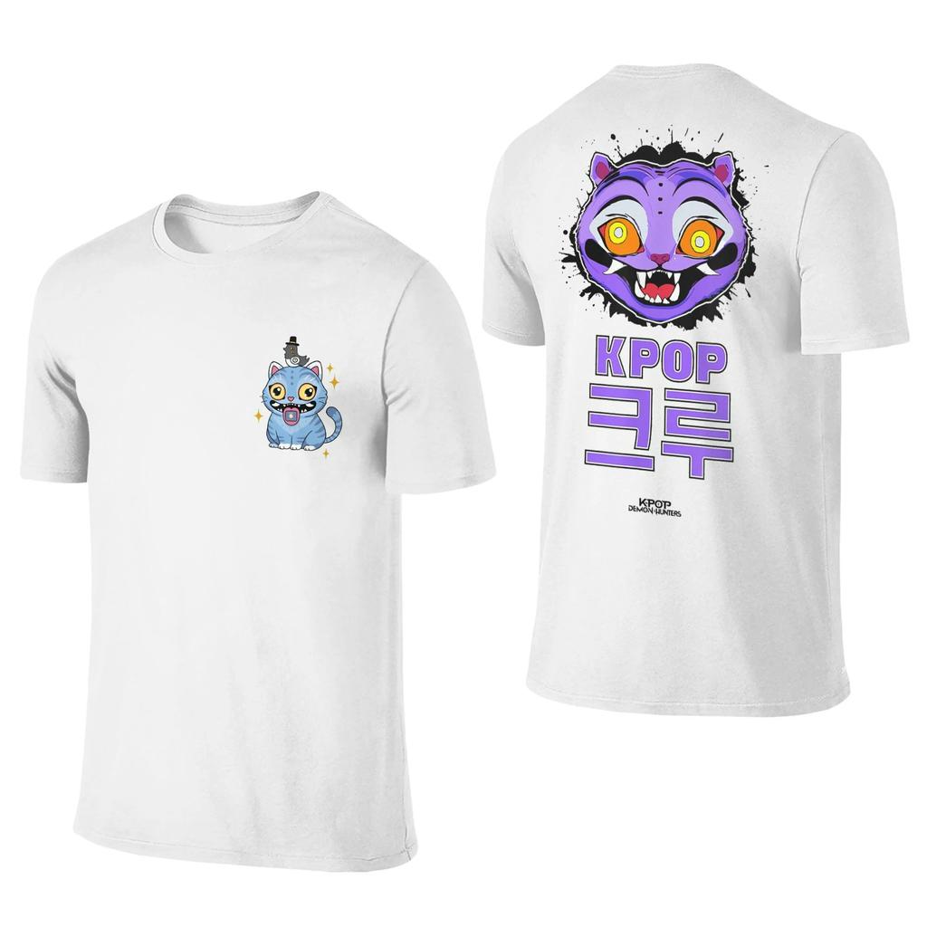 T-Shirts Kpop Demons Derpy The Tiger Bird Hunters Cool Cotton Tee Short Sleeve Saja Boys T Shirts Round Neck Tops 2-sided Gift