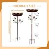 Bird Bath Food Water Bowl Gift Landscape Assembly Decorative with 5 Pronged Base Feeder Tray